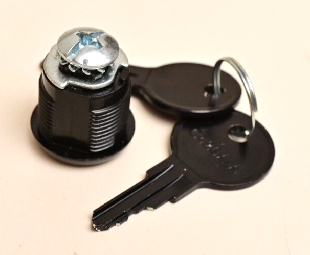 Lot of 20 Black A/V Cabinet Tumbler Locks w/ Keys & HW Middle Atlantic? C420A-A
