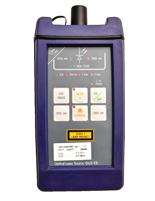 Acterna OLS-15 Optical Laser Source Fiber Optic Tester 1310nm/1550nm -7dBm CW