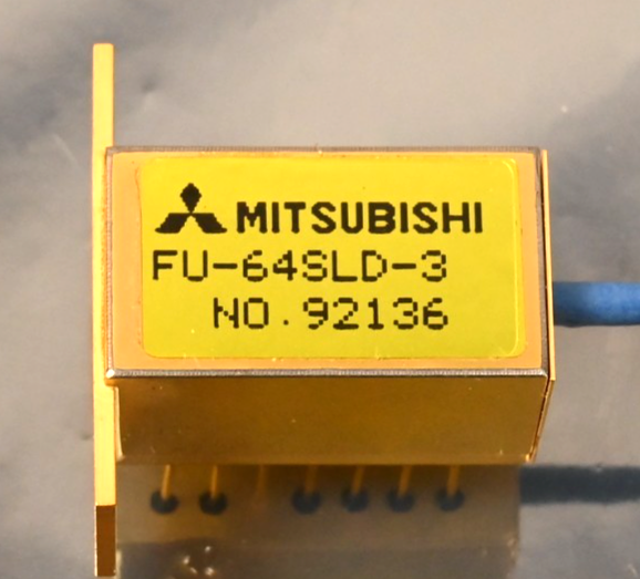 Lot of 2 Mitsubishi Fiber Coupled Laser Diode Gold Plated Case Vintage 1990