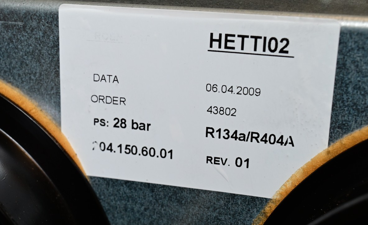 3/4HP Condensing Unit/Skid from Hettich Rotanta 46 RSC Danfoss SC15CLX LBP R404A