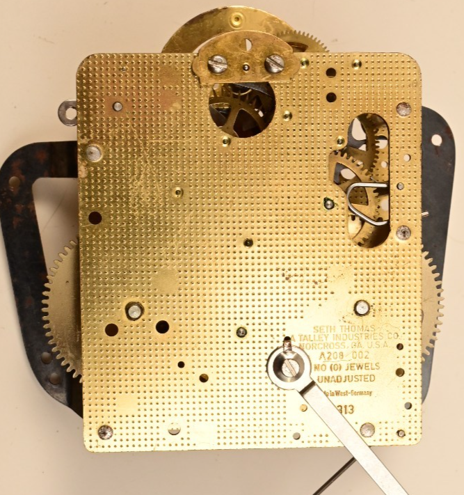 Seth Thomas A208-002 Clock Movement 8-Day Dual Train Strike Made in West Germany