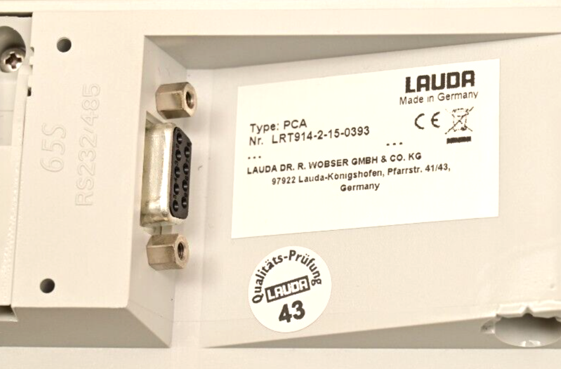 LAUDA PCA LRT914 Command Display for RP845 Refrigerated Circulator LCD Keypad