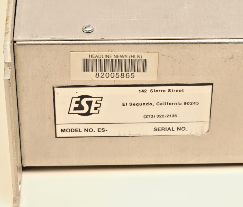 ESE ES-161EPW Time Code Remote Display LED BNC Input Rack Mount Turner/HLN