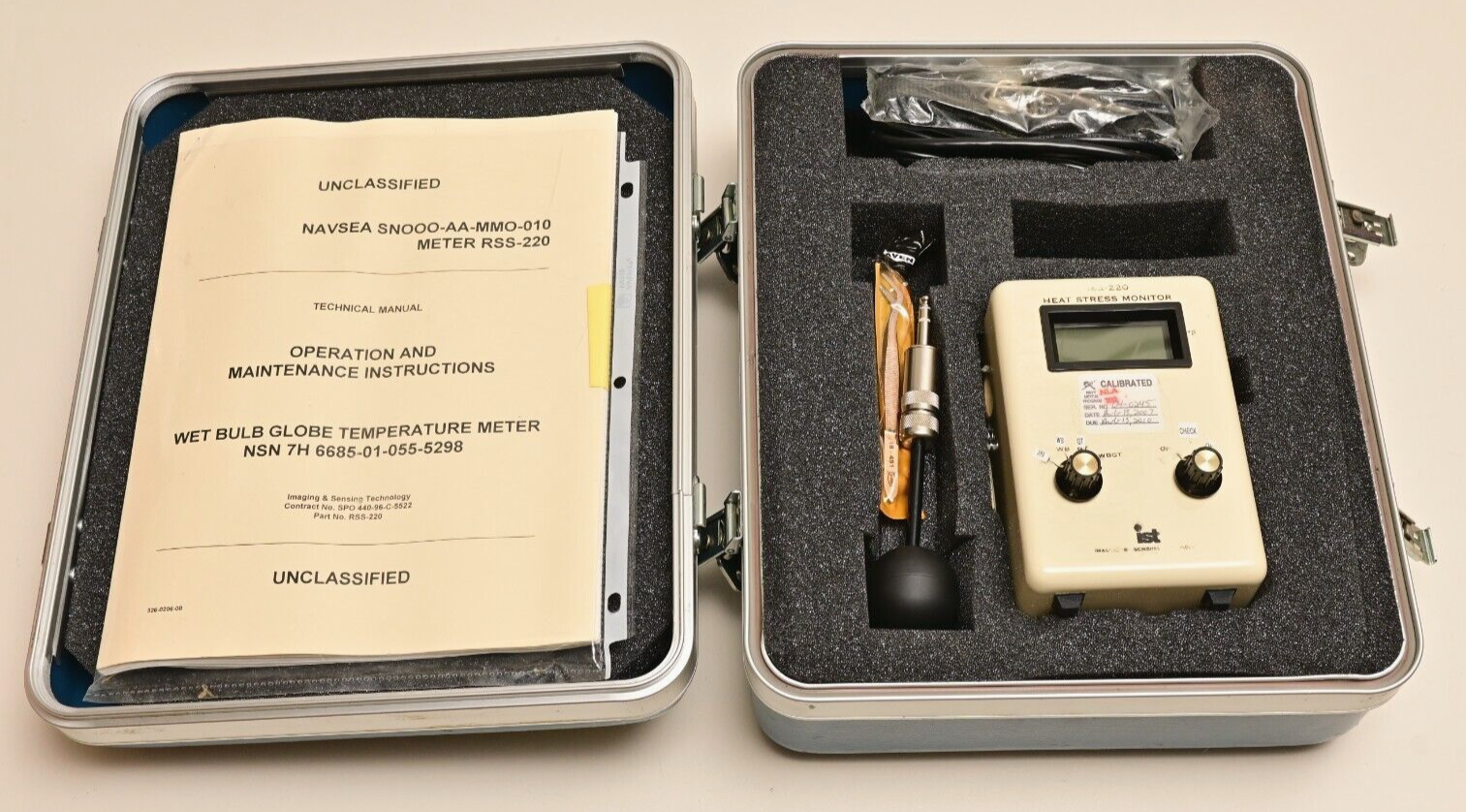 IST RSS-220 Heat Stress Monitor Wet Bulb Thermometer in "U.S. Property" Case