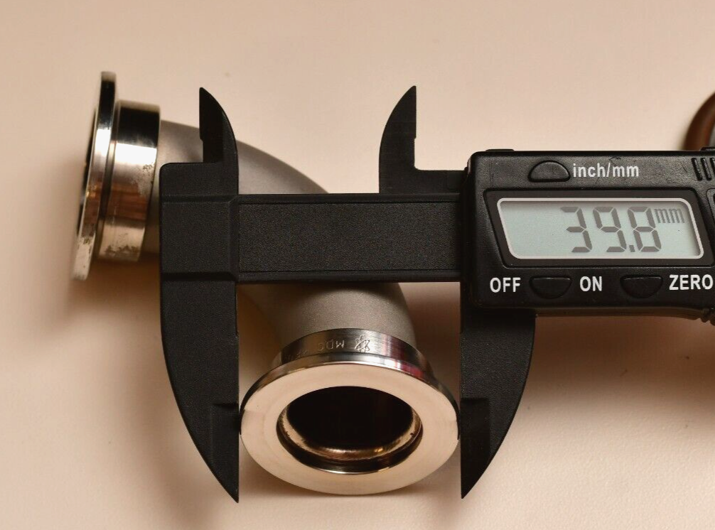MDC Hayward High Vacuum 90deg Elbow 40mm OD Flange (KN40/NW40) with Alloy Clamps