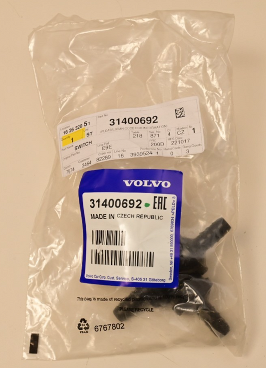 Volvo 31400692 Brake Booster Vacuum Switch Genuine NOS S80 S60 V70 XC70