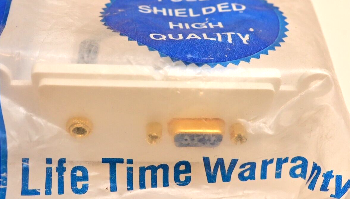 ACV Cables Gold Plated HD15 VGA to BNC Decora Plate A/V Adapter w/ 3.5mm Audio