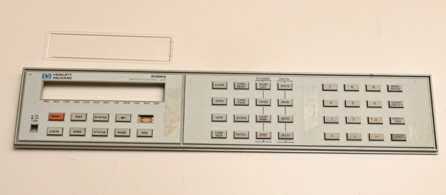 HP 3488A Switch Control Front Panel Buttons Gold PCB