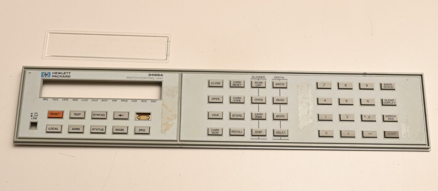 HP 3488A Switch Control Front Panel Buttons Gold PCB