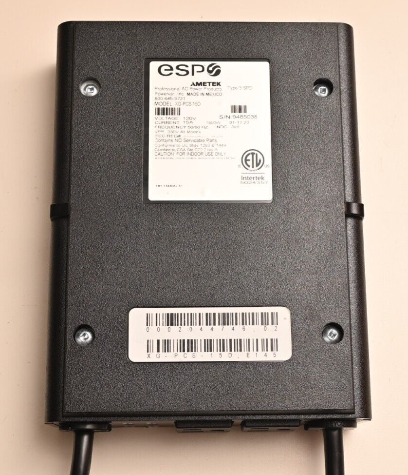 Ametek ESP XG-PCS-15D Next Gen PCS Power Conditioning System GigE Event Monitor