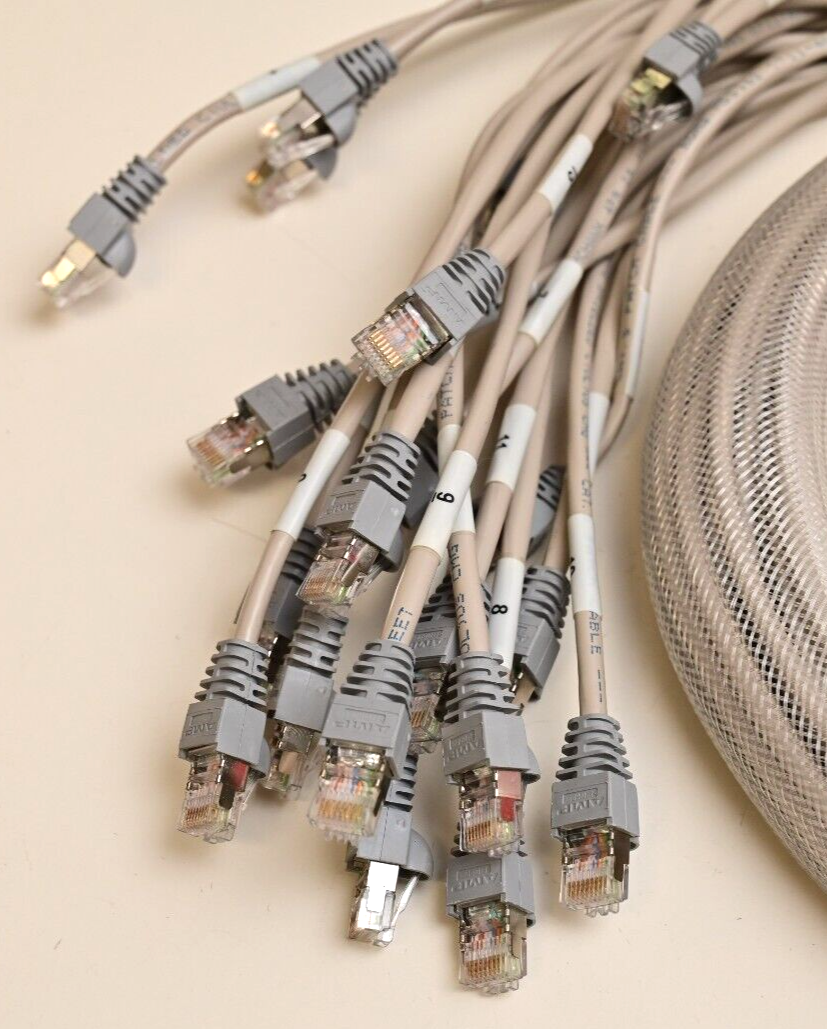 BD Becton-Dickinson LSR II Flow Cytometer Shielded CAT5 Cable Set ~6ft DAQ I/O