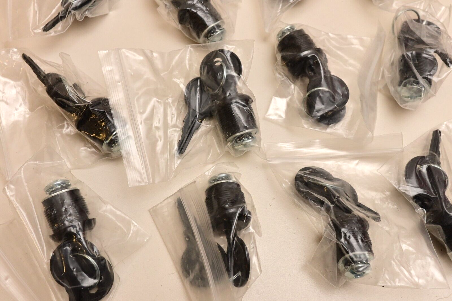 Lot of 20 Black A/V Cabinet Tumbler Locks w/ Keys & HW Middle Atlantic? C420A-A