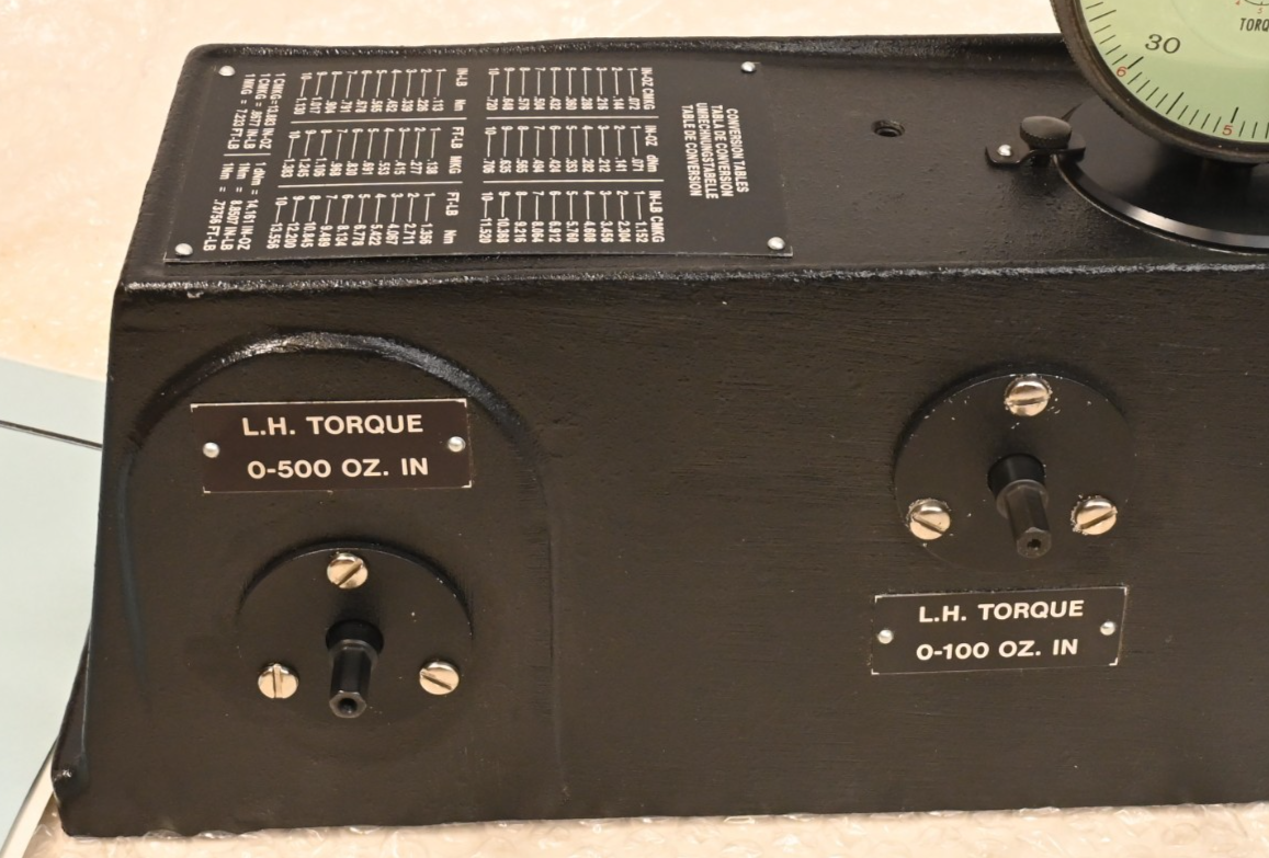 Consolidated Devices CDI Torque Wrench Tester 100/500 OI Oz-In Military Surplus