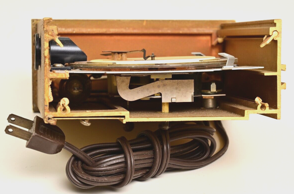 Vintage 1960s/1970s Brass Projector Clock Parts Brothel Clock