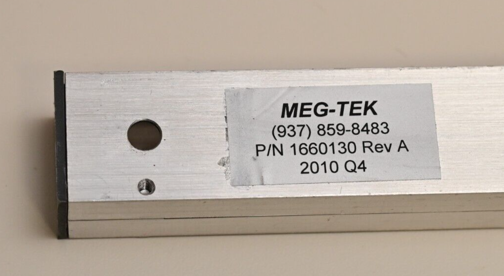 ~21" MEG-TEK Dual Optical Linear Encoder w/ Limit Sensor P/N 1660130 Rev A
