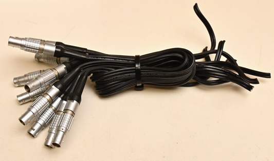 Lot of 10 LEMO 2-Pin Male Power Connectors w/ Pigtail/Cable Used FGG.1B