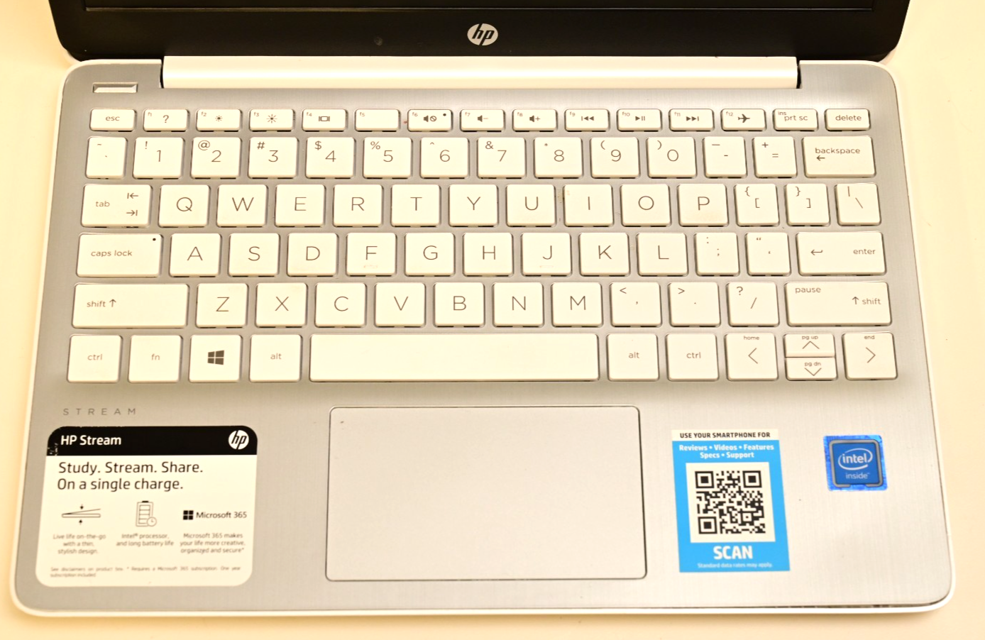 HP Stream Laptop Intel Celeron N4020 4GB RAM P/N 11-ak0035nr Windows