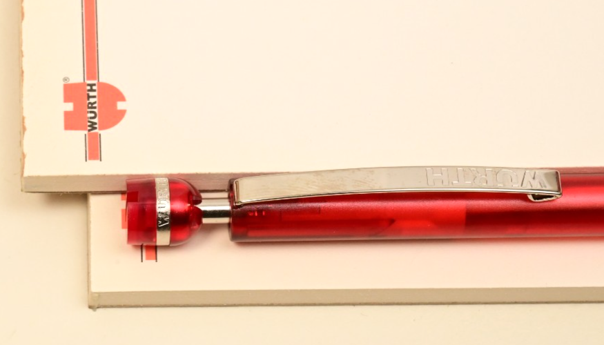 Vintage & Interesting Wurth Ballpoint Pen Red with Notepads Wurth USA