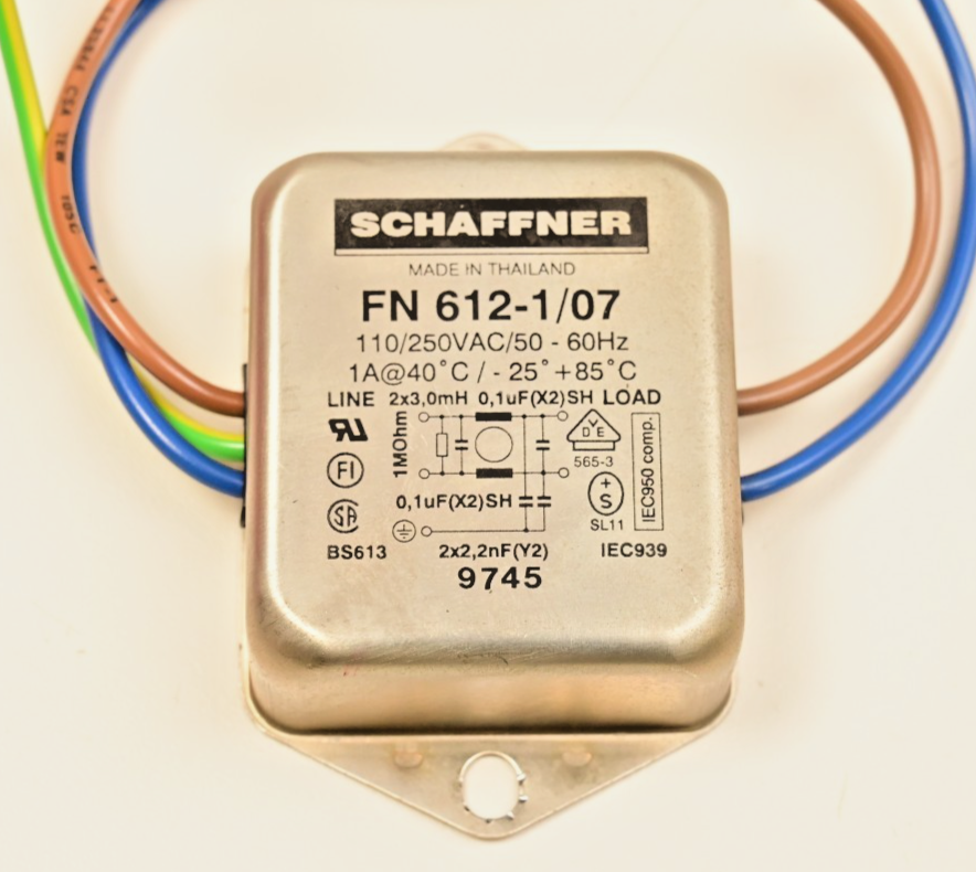 Shaffner FN 612-1/07 AC Power Line Filter 1120/250VAC 50/60