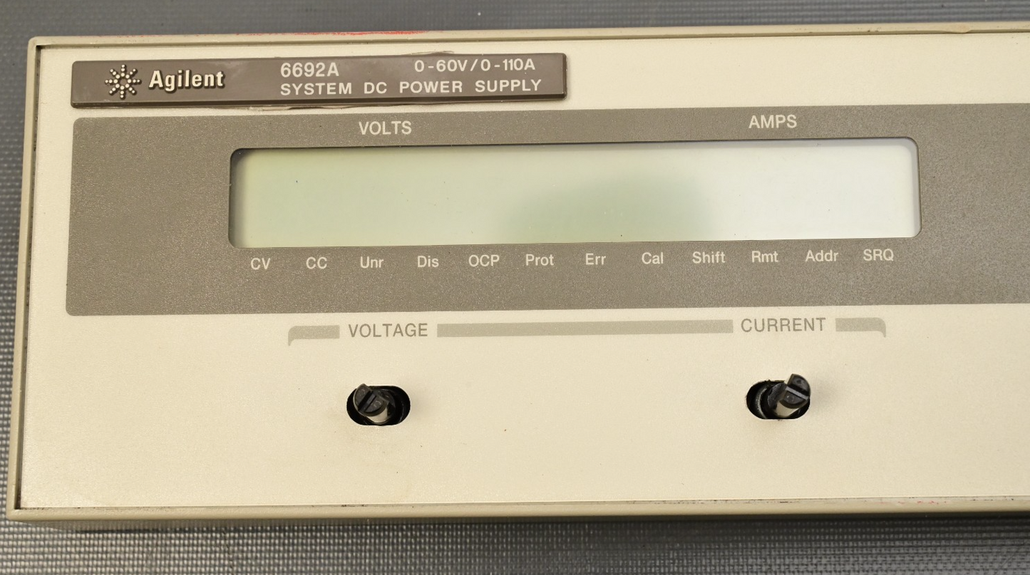 Agilent 6692A DC Power Supply Front Panel LCD Display As-is 5063-3408 5063-3473