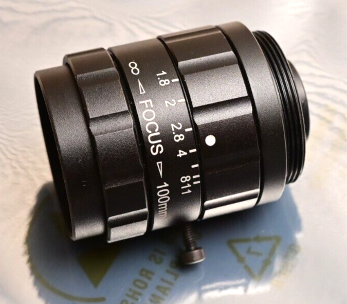 Edmund Optics Model 33-303 UC Series C-Mount 12mm f 1.8 Machine Vision Lens