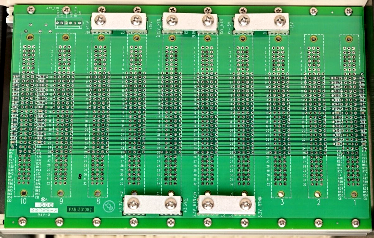 Schroff 10-Slot Chassis w/ Backplane BD LSR II w/ Vertical Mounting Plate VME