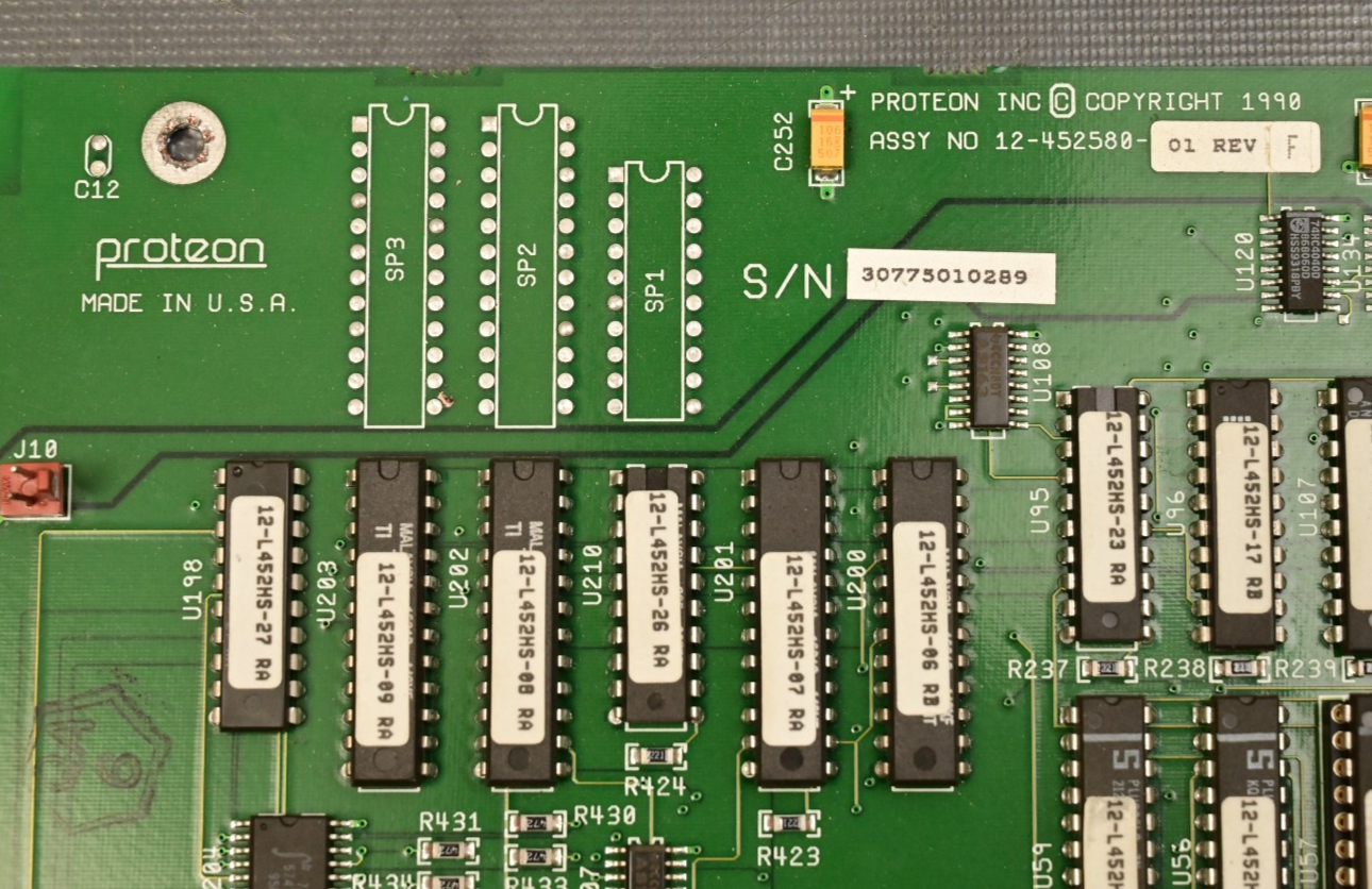 Proteon ProNET CNX 500 Router Motherboard Vintage 1990 12-452580 AMD AM29000 CPU