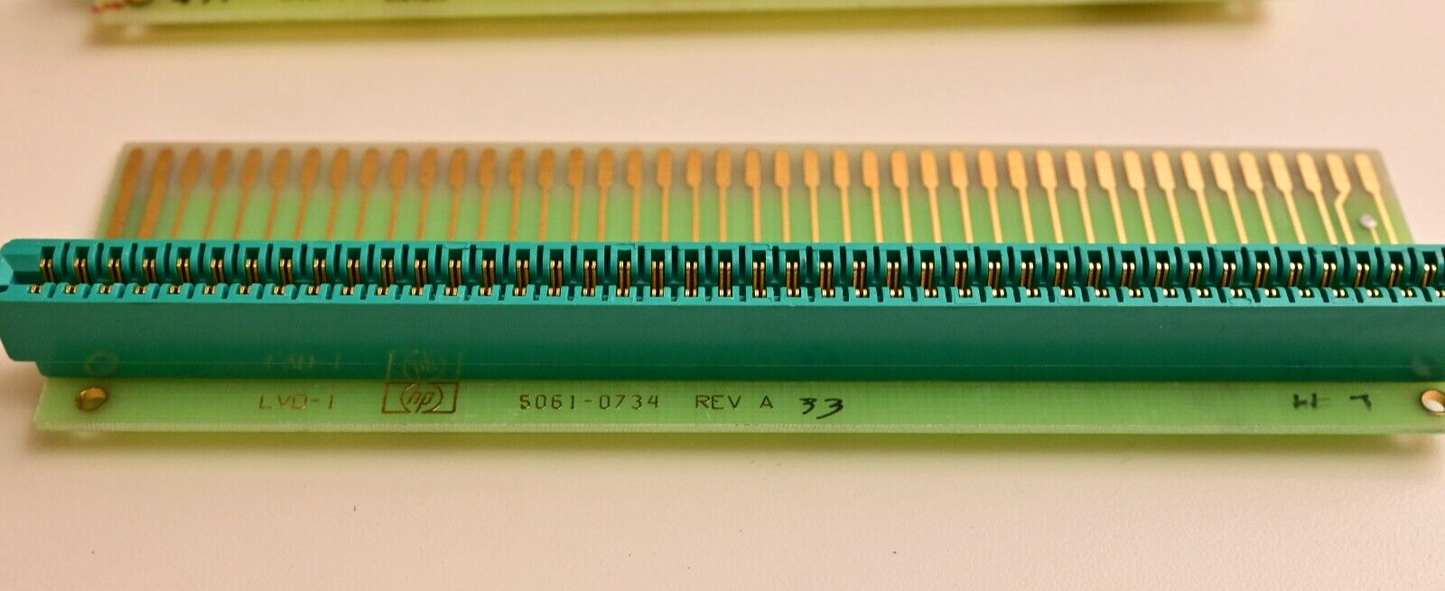 QTY 2 Vintage HP 43-Pin Bus Extender Boards 5061-0734 REV A Gold LVD-1 / 09-2535
