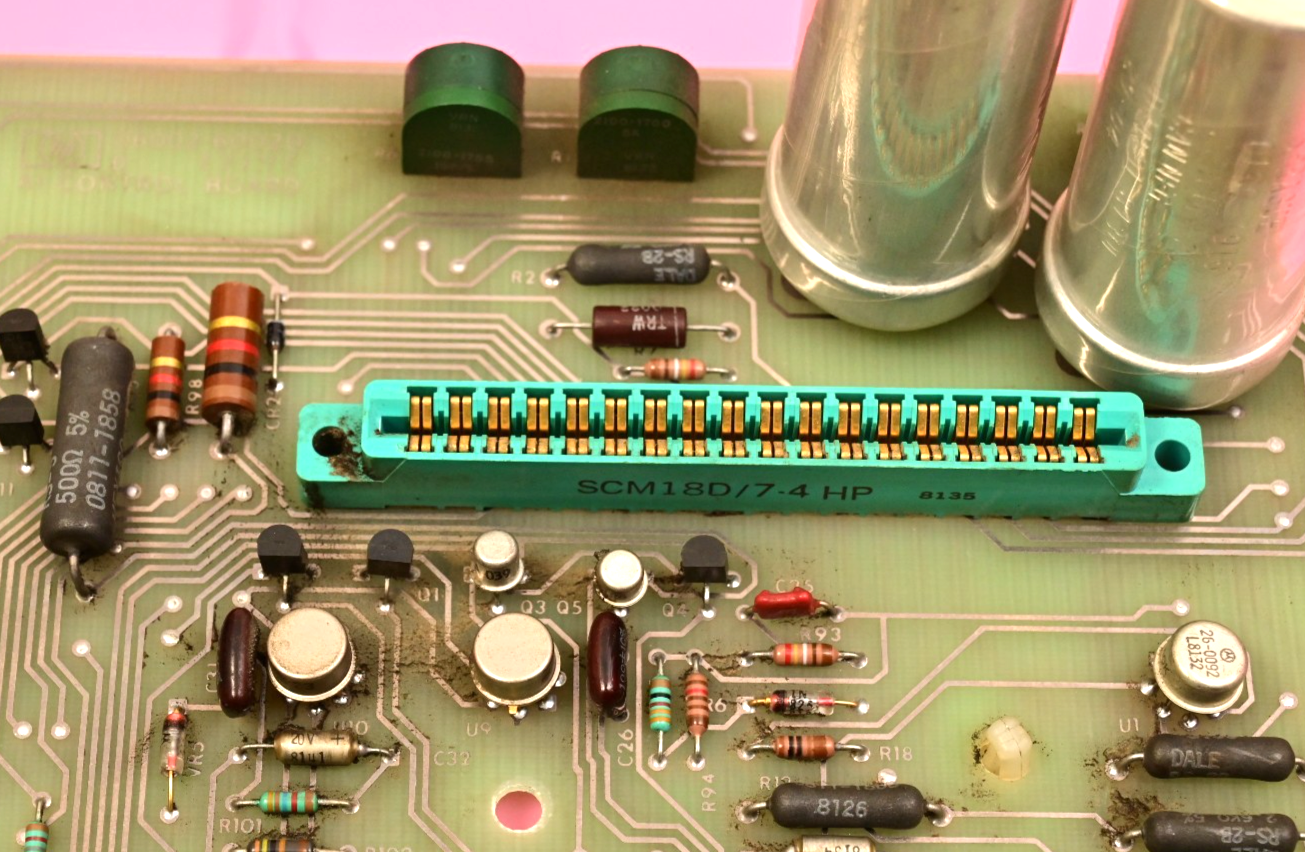 Vintage Hewlett Packard 6002A Control Board Vintage ICs Sprague 2000uF Gold Conn