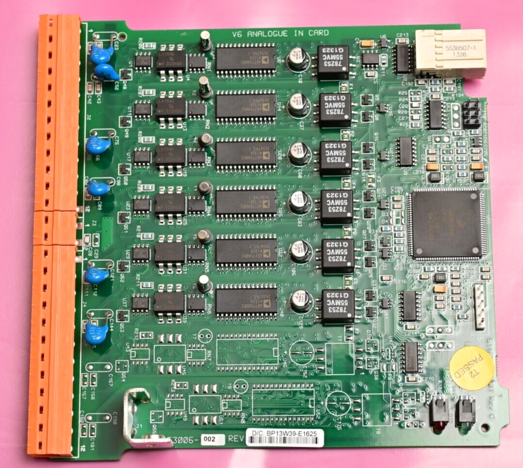 Honeywell V6 Analog Input Card 51453006-002 Rev D/C BP13W39-E1625 Untested