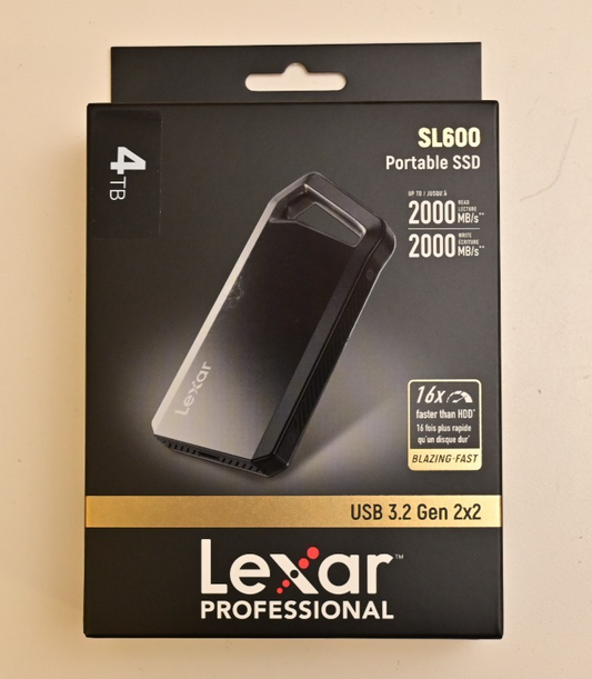 Lexar Professional SL600 4TB Portable SSD USB 3.2 Gen 2x2 2000MB/s New Sealed