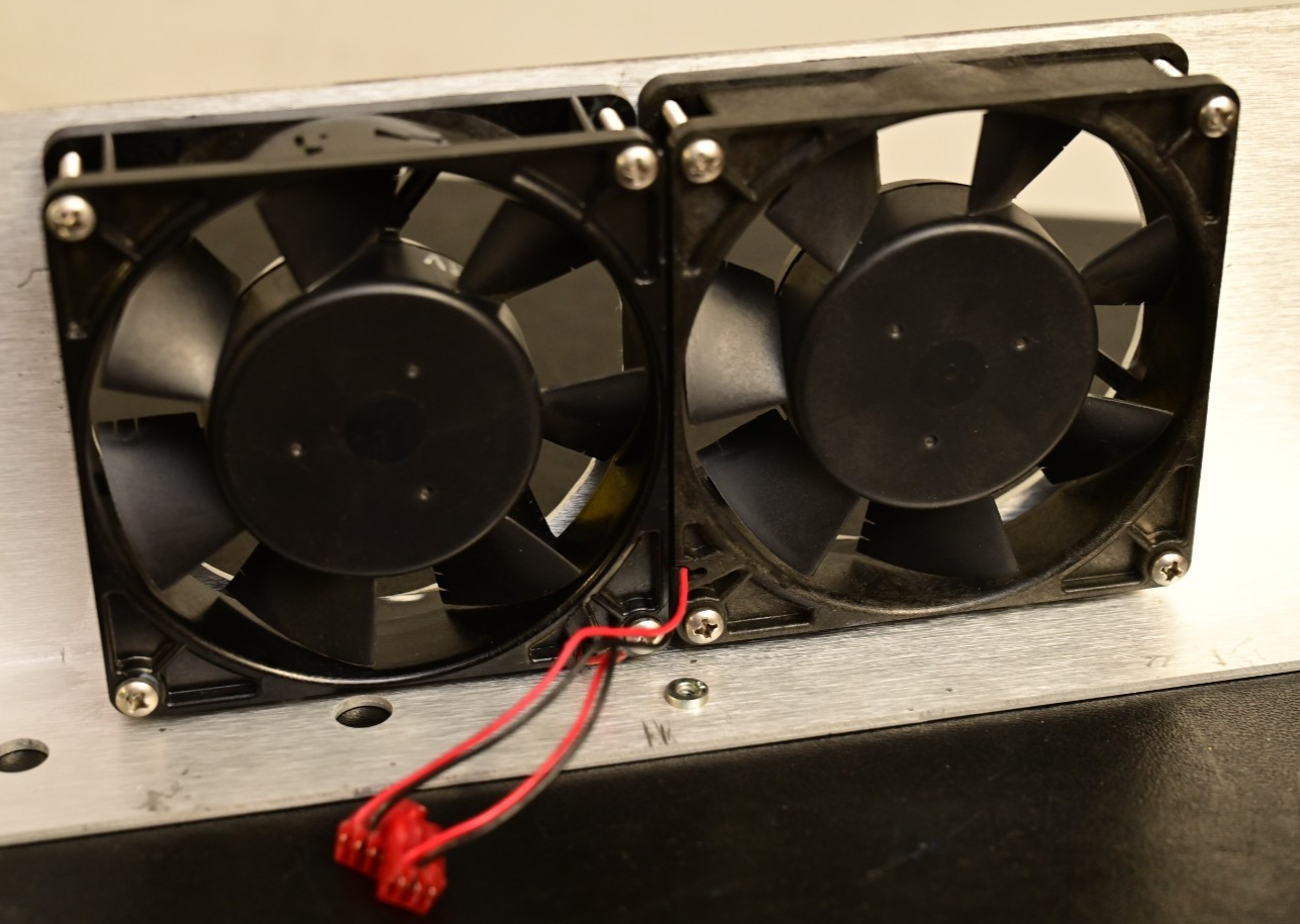 QTY 2 Comair Rotron Flight II DC Fans 12V 3.7W Mounted to Aluminum Bracket