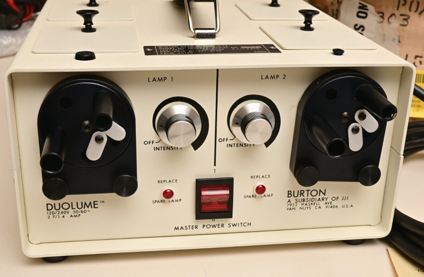 Burton Medical Products Duolume Dual Endoscope Lamp Supply NOS $10k Mil Surplus