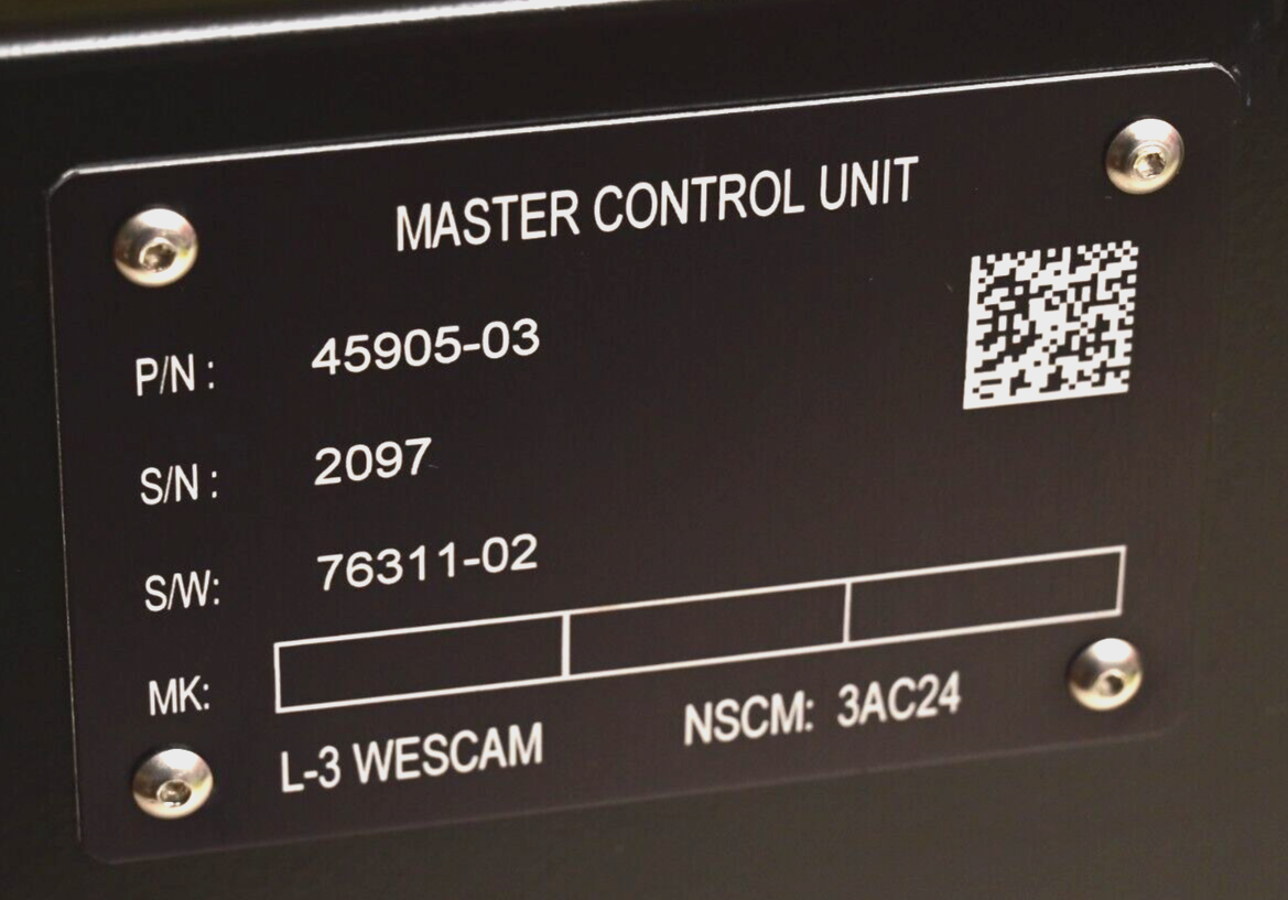 L-3 WESCAM MX-20 Aircraft Camera Master Control Unit P/N 45905-03 5151 Hours