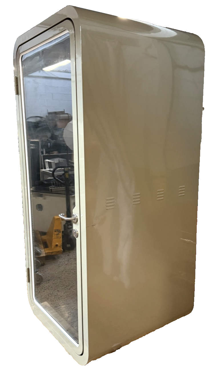 Single Person Office Privacy Booth Soundproof w/Chair/Lighting/Fan Broken Glass