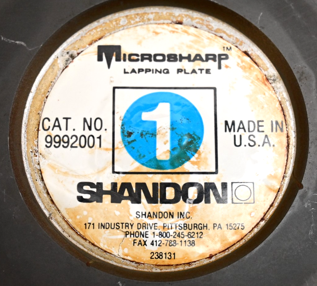 Shandon Autosharp V Microtome Knife Sharpening Lapping Plate/Disc #1/9992001
