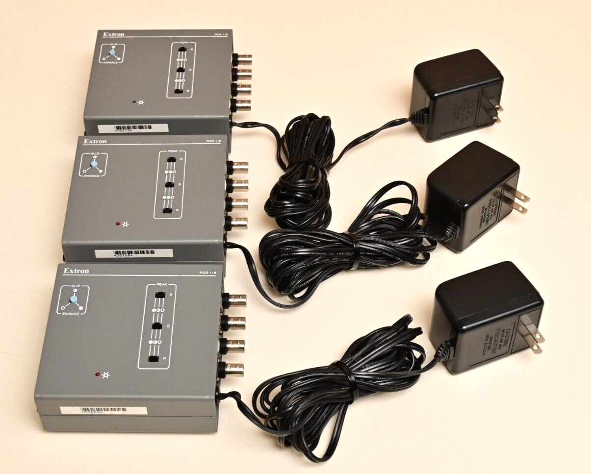 QTY 3 Extron RGB 118 Computer Video Interface for Projector RGB BNC