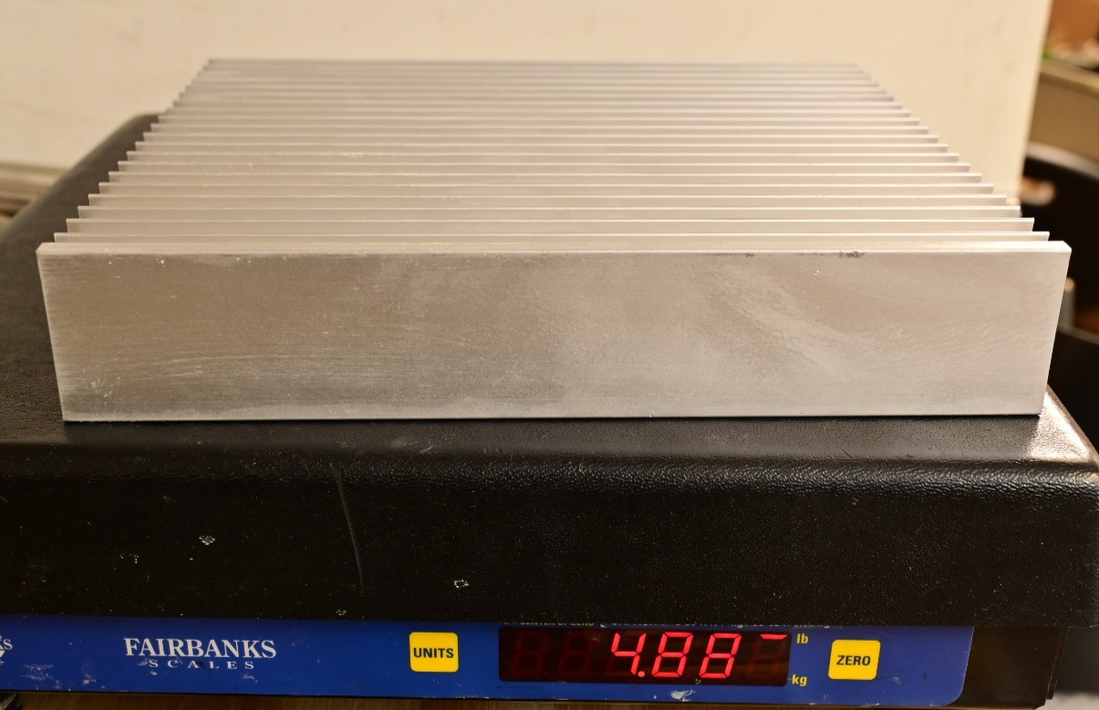 10"x9"x2" Large Aluminum Finned Rectangular Heatsink 4.8 lbs