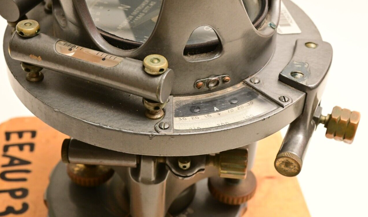 Brunson Transit 1953 No. 30 USAF Cold War Era Military Surveyors Instrument