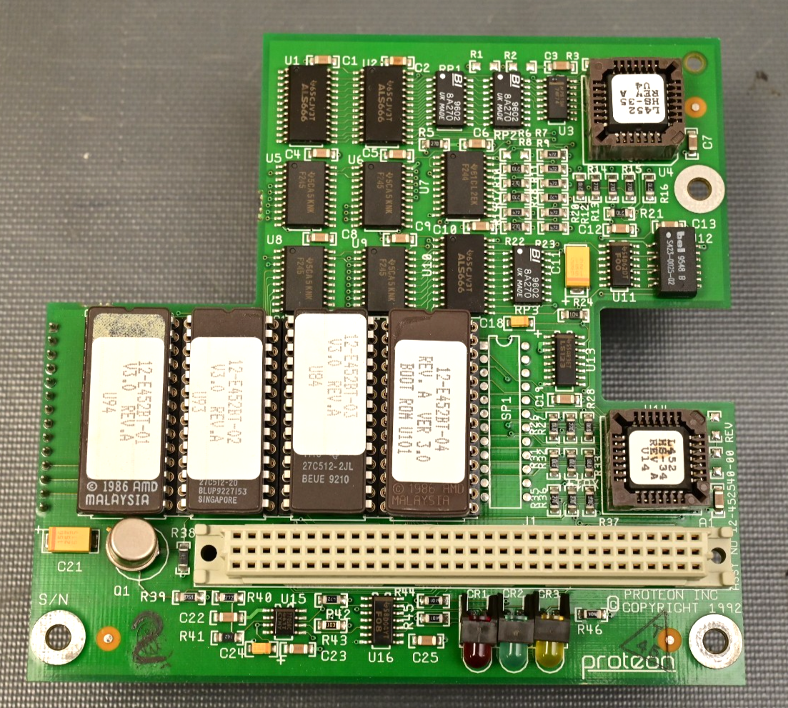 Proteon ProNET CNX 500 Router ROM Board Vintage 1992 17-452440 AMD EPROM