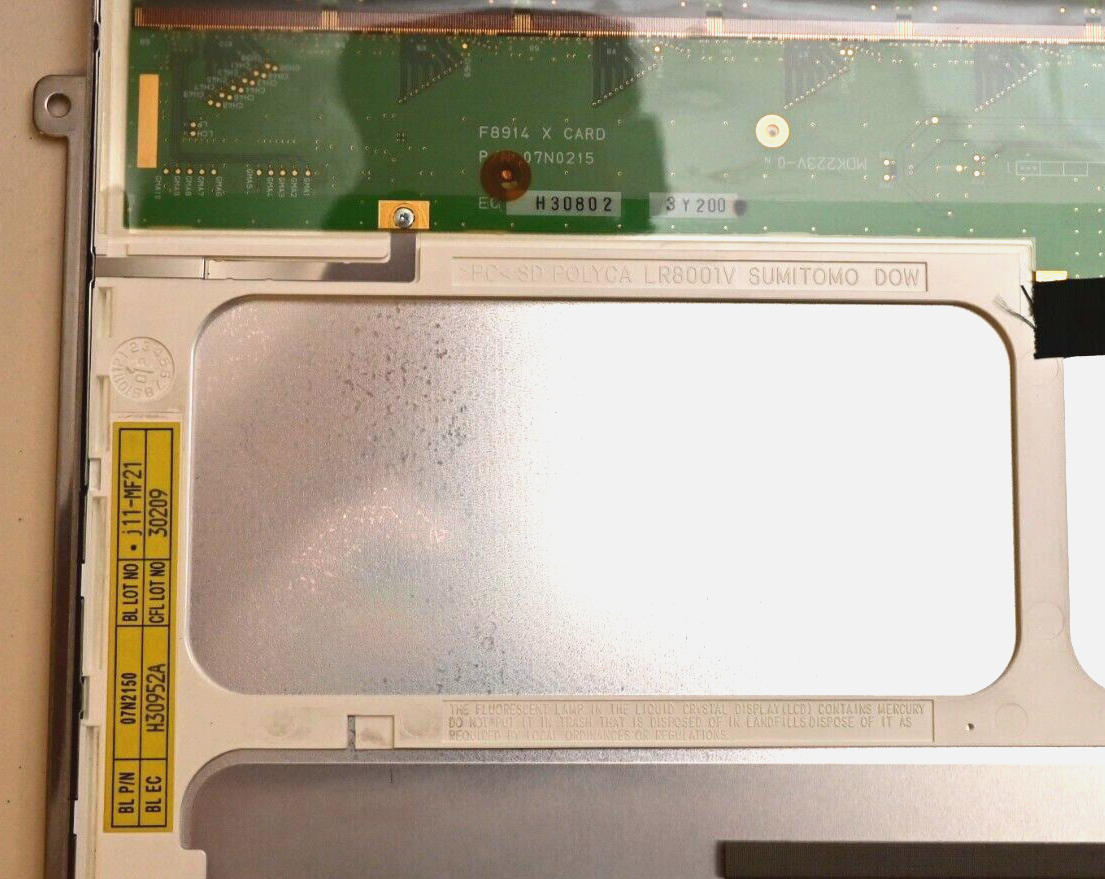 Keyence VHX-100 Digital Microscope LCD Panel Assembly w/ Inverter/Hinges/Etc.
