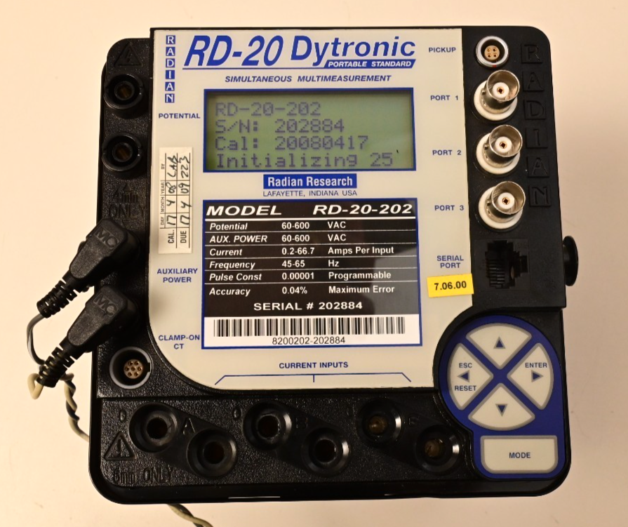Radian Research RD-20-202 Dytronic Portable Single-Phase Reference Standard