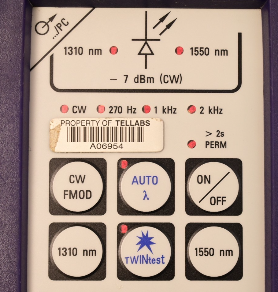 WWG/JDSU OLS-15 Optical Laser Source Fiber Optic Tester 1310nm/1550nm -7dBm CW
