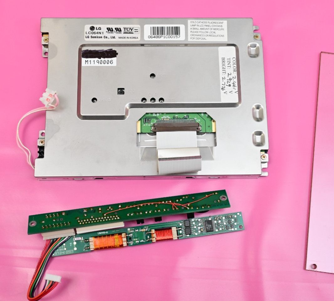 LG LC064N1 6.4" LCD Screen w/ Inverter & Omicron Interface PCB Acrylic Protector