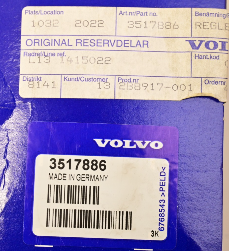 Volvo P/N 3517886 Idle Control Valve Bosch 0280140527 NOS
