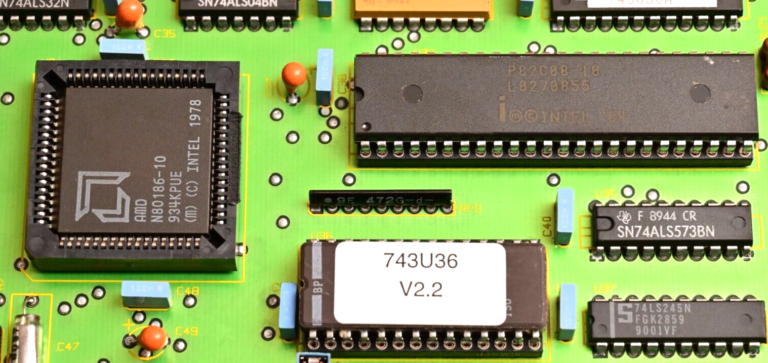 VG Data Systems PB-I-743 Vintage Schroff VME Style CPU Board N80C186 P82C08-10