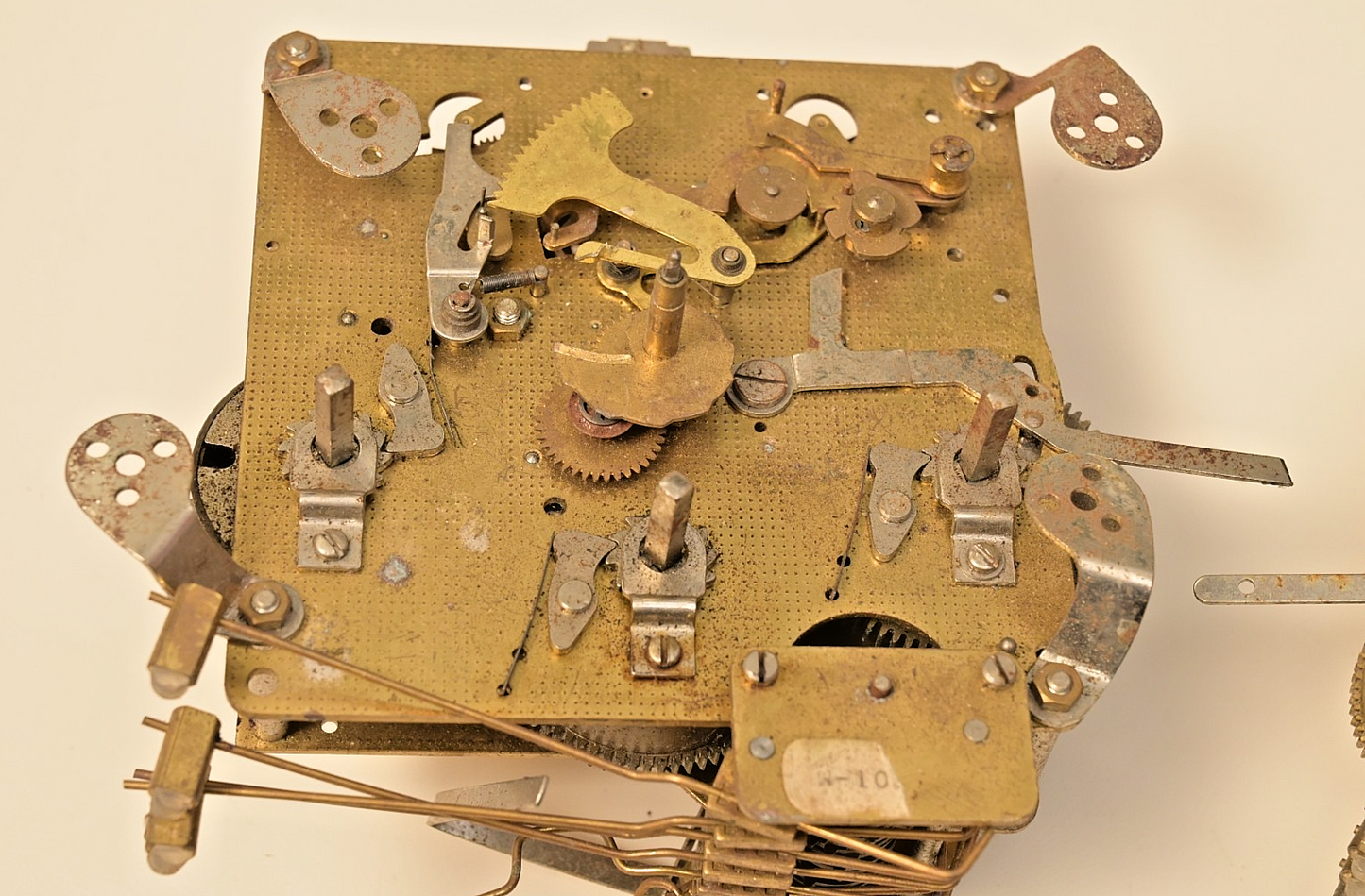 Lot of 3 Antique Brass Howard Miller Clock Movements A C 83 7.7lbs Total