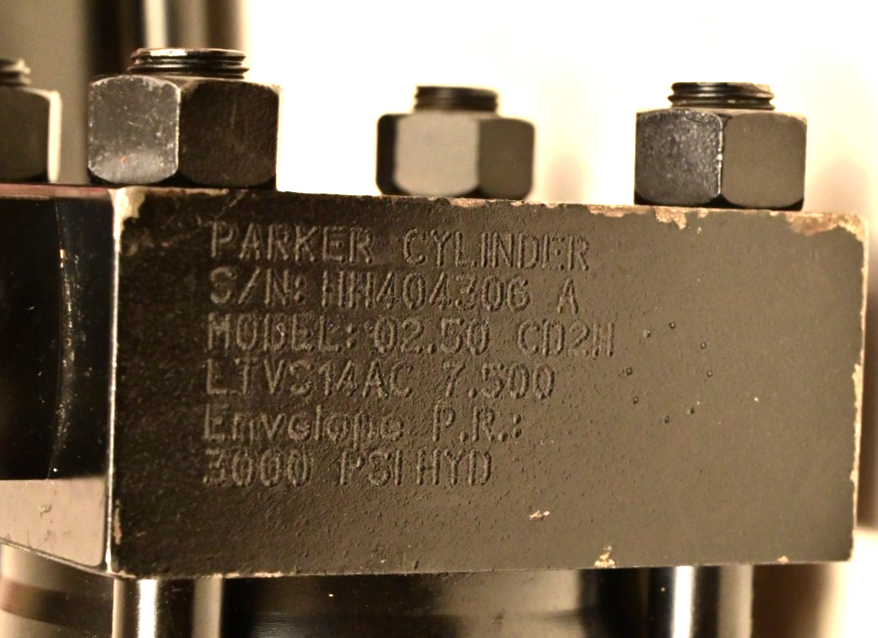 QTY 2 Parker Series 2H Hydraulic Cylinders 2.5"x7.5" 02.50 CD2HLTVS14AC 3000PSI