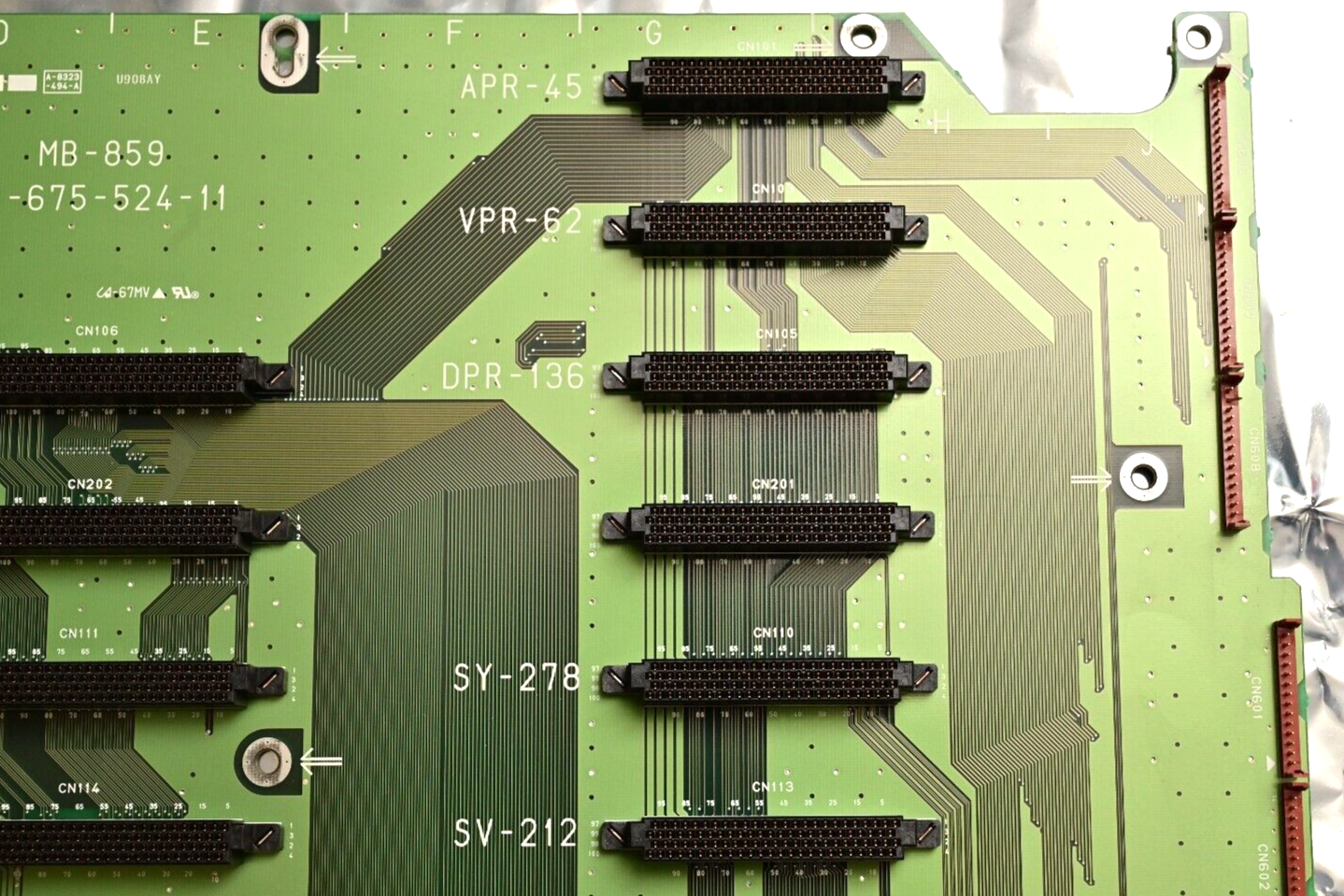 Backplane Motherboard for Sony DSR-2000 Pro DV Deck 675-524-11 MB-859