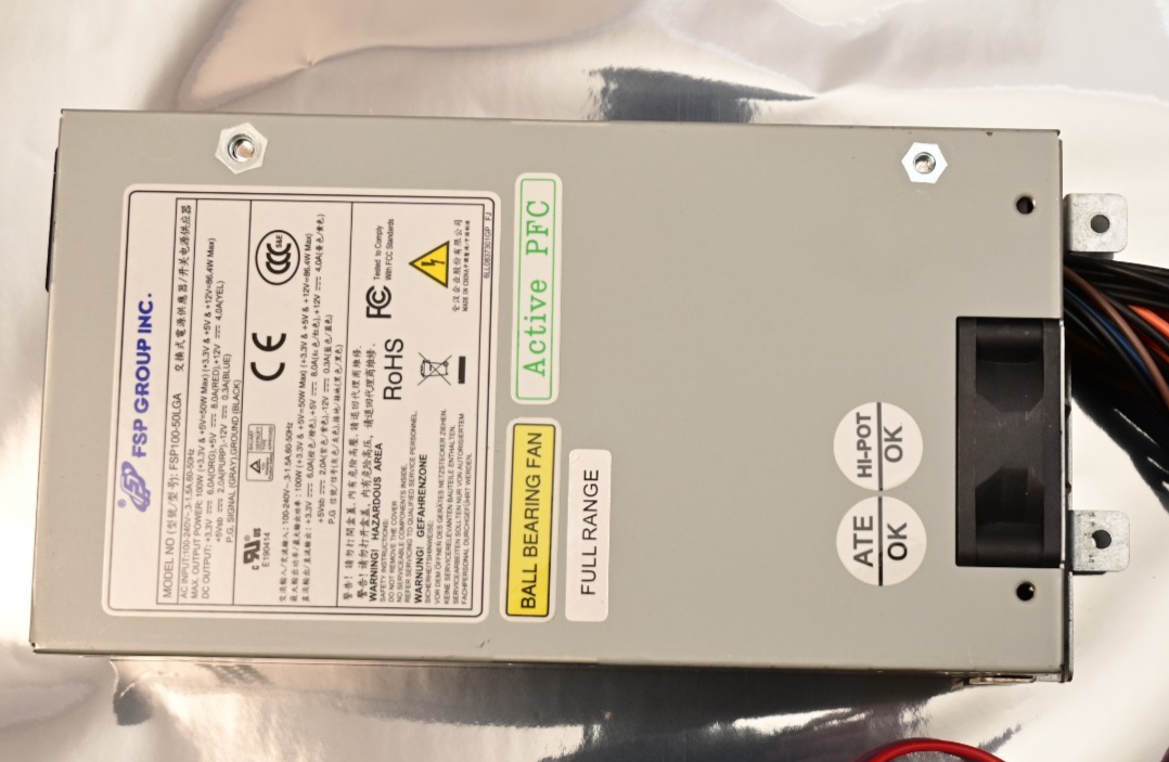 FSP Group ATX Power Supply 100W FSP100-50LGA Ball Bearing Fan